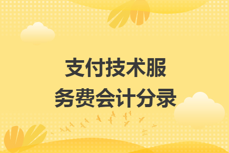 支付技术服务费会计分录