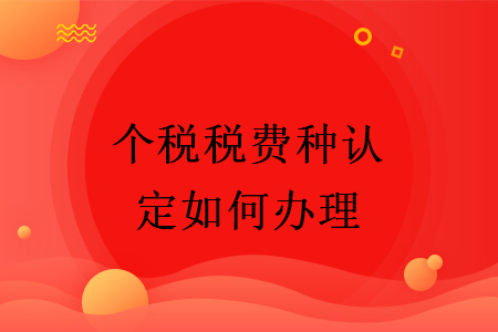 个税税费种认定如何办理