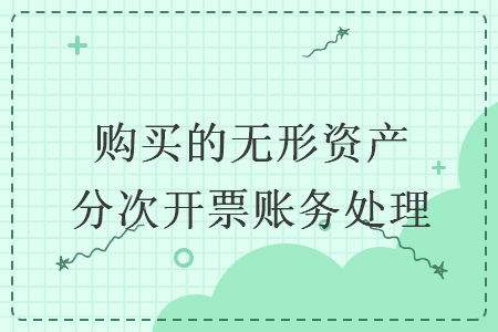 购买的无形资产分次开票账务处理
