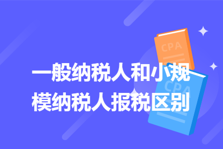 一般纳税人和小规模纳税人报税区别 一般纳税人和小规模纳税人报税区别