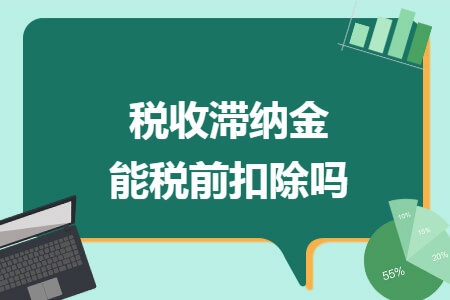 税收滞纳金能税前扣除吗