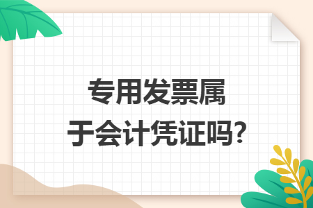专用发票属于会计凭证吗?