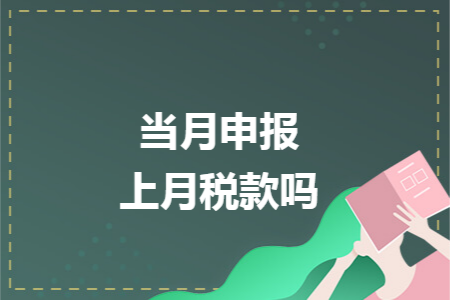 当月申报上月税款吗