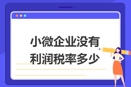 小微企业没有利润税率多少