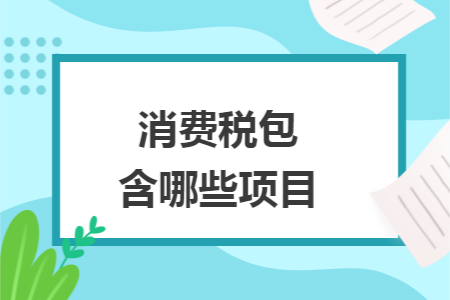 消费税包含哪些项目 消费税包含哪些项目