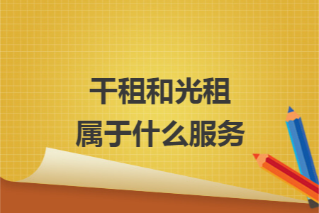 干租和光租属于什么服务 干租和光租属于什么服务