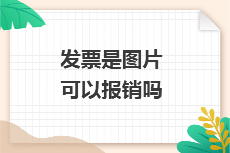 发票是图片可以报销吗
