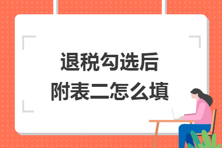 退税勾选后附表二怎么填