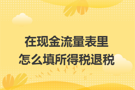 在现金流量表里怎么填所得税退税