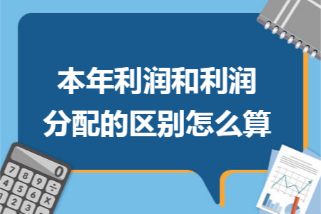 本年利润和利润分配的区别怎么算
