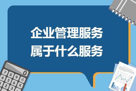 企业管理服务属于什么服务 企业管理服务属于什么服务