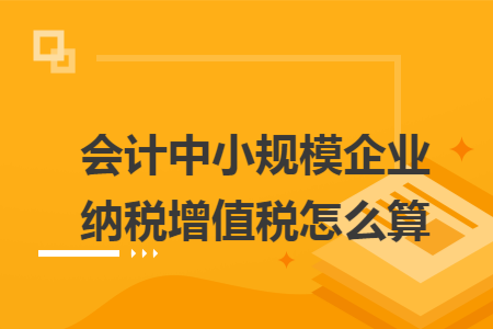 会计中小规模企业纳税增值税怎么算 会计中小规模企业纳税增值税怎么算