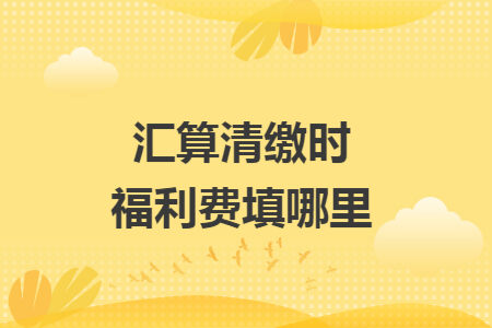 汇算清缴时福利费填哪里 汇算清缴时福利费填哪里