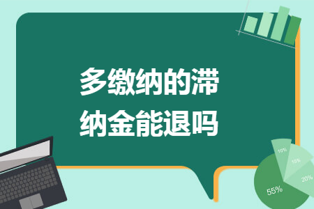 多缴纳的滞纳金能退吗