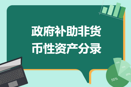 政府补助非货币性资产分录