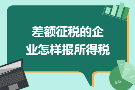 差额征税的企业怎样报所得税