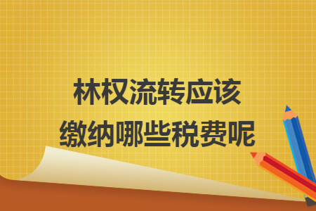 林权流转应该缴纳哪些税费呢