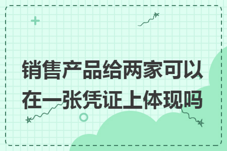 销售产品给两家可以在一张凭证上体现吗