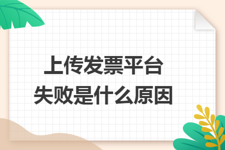 上传发票平台失败是什么原因