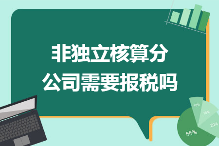 非独立核算分公司需要报税吗