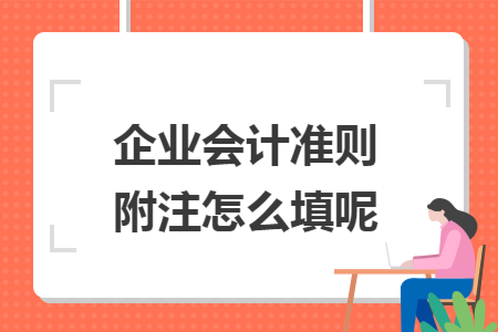 企业会计准则附注怎么填呢