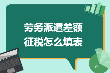 劳务派遣差额征税怎么填表