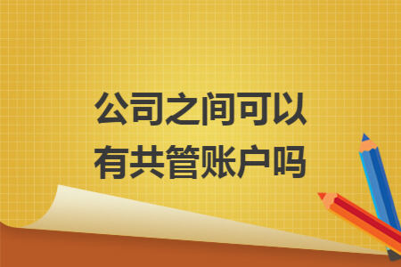 公司之间可以有共管账户吗