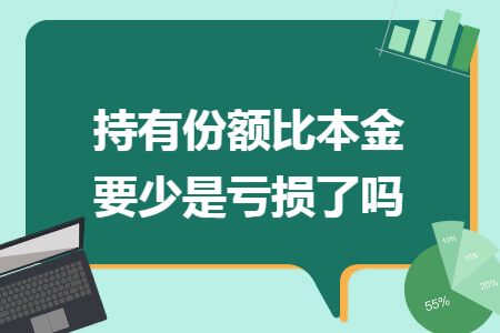 持有份额比本金要少是亏损了吗