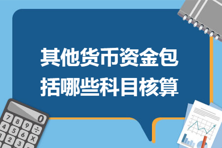 其他货币资金包括哪些科目核算