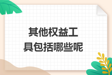 其他权益工具包括哪些呢