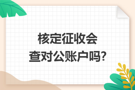 核定征收会查对公账户吗?
