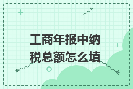 工商年报中纳税总额怎么填