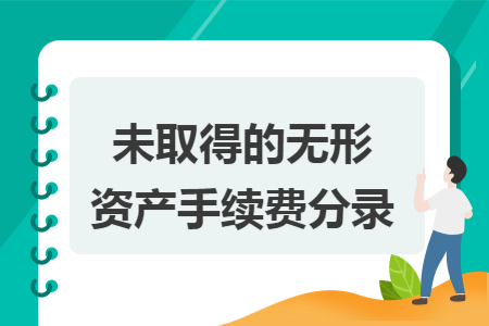 未取得的无形资产手续费分录