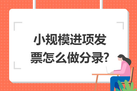 小规模进项发票怎么做分录?