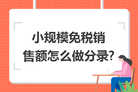 小规模免税销售额怎么做分录?