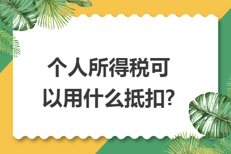 个人所得税可以用什么抵扣?