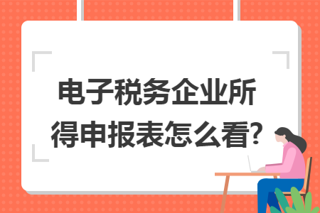 电子税务企业所得申报表怎么看?
