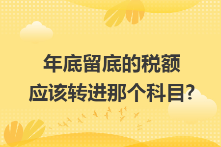 年底留底的税额应该转进那个科目?