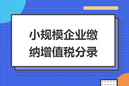 小规模企业缴纳增值税分录