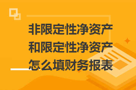 非限定性净资产和限定性净资产怎么填财务报表