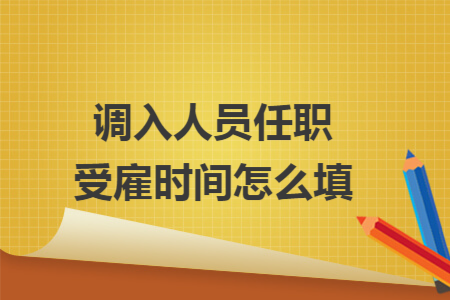 调入人员任职受雇时间怎么填