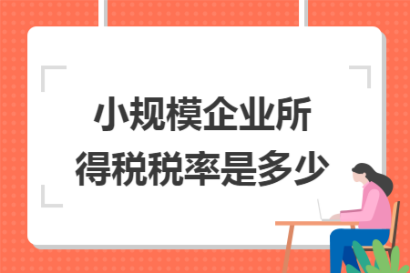 小规模企业所得税税率是多少