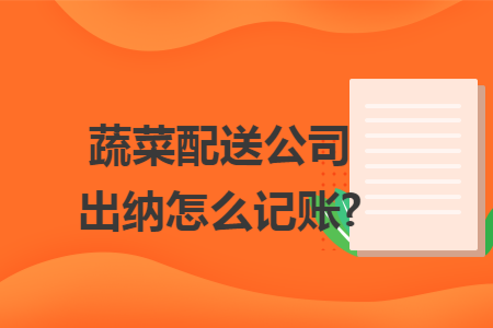 蔬菜配送公司出纳怎么记账?