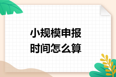 小规模申报时间怎么算