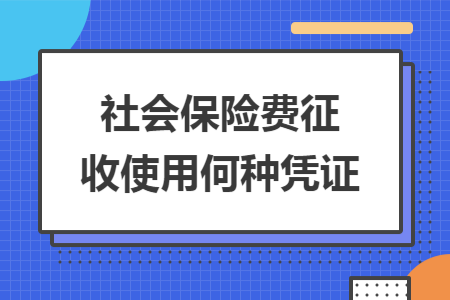 社会保险费征收使用何种凭证