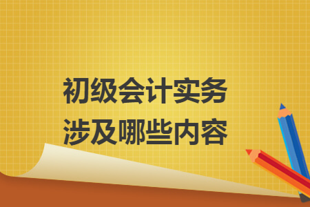 初级会计实务涉及哪些内容