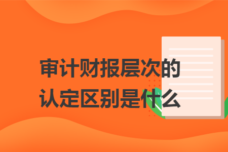审计财报层次的认定区别是什么