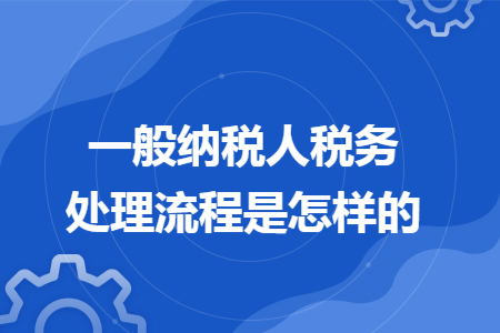 一般纳税人税务处理流程是怎样的