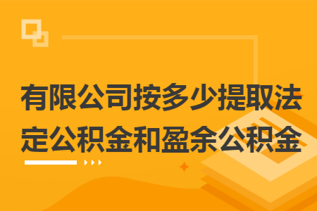 有限公司按多少提取法定公积金和盈余公积金 有限公司按多少提取法定公积金和盈余公积金