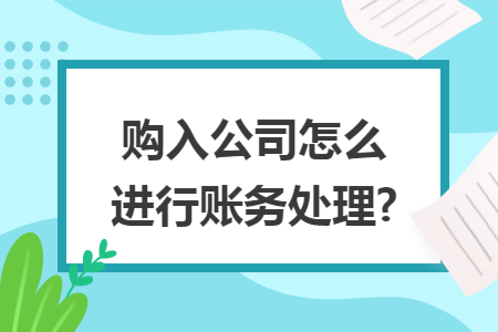 购入公司怎么进行账务处理?